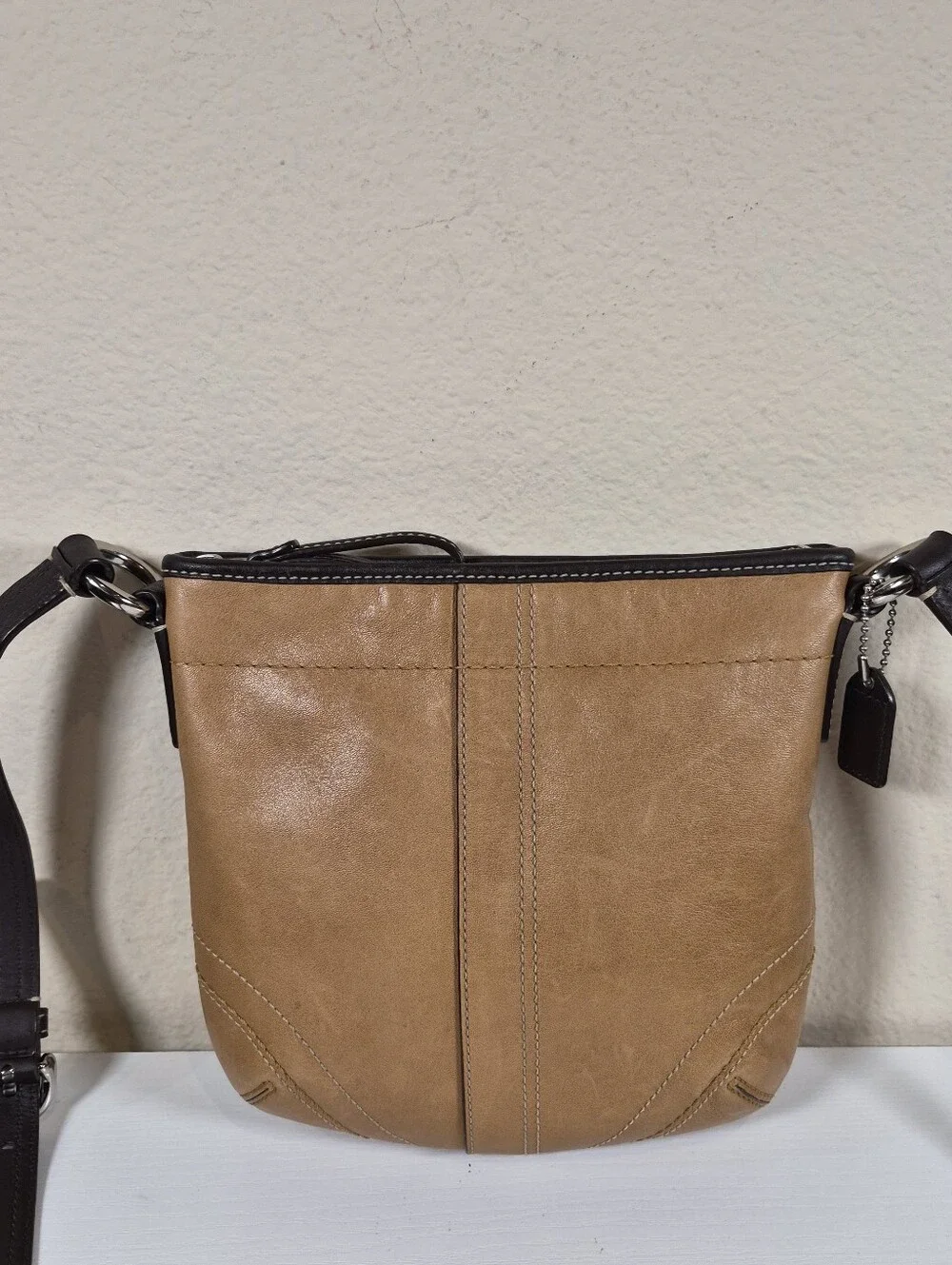 Coach Small Tan Leather Crossbody